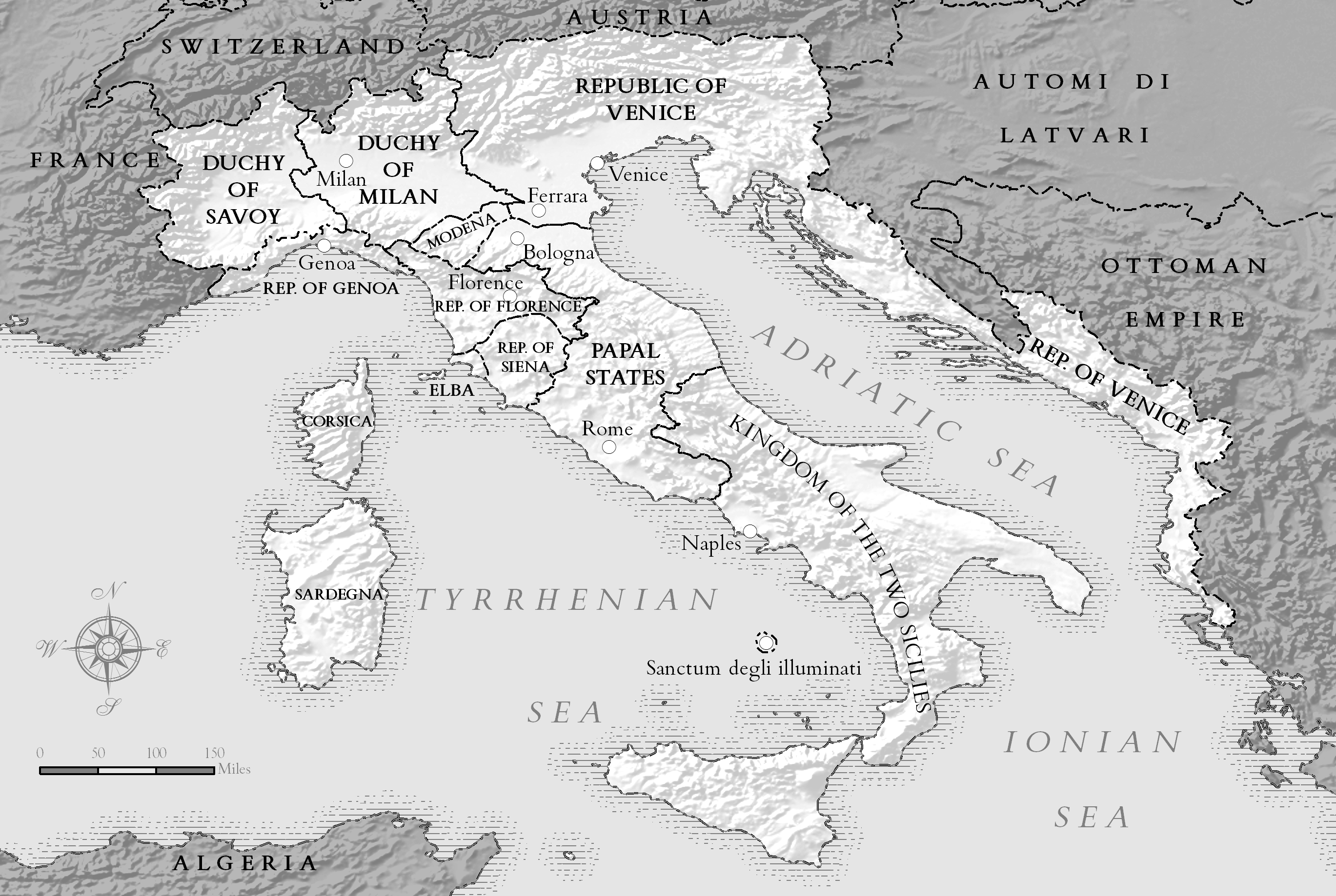 Map of Alternate-History Italy